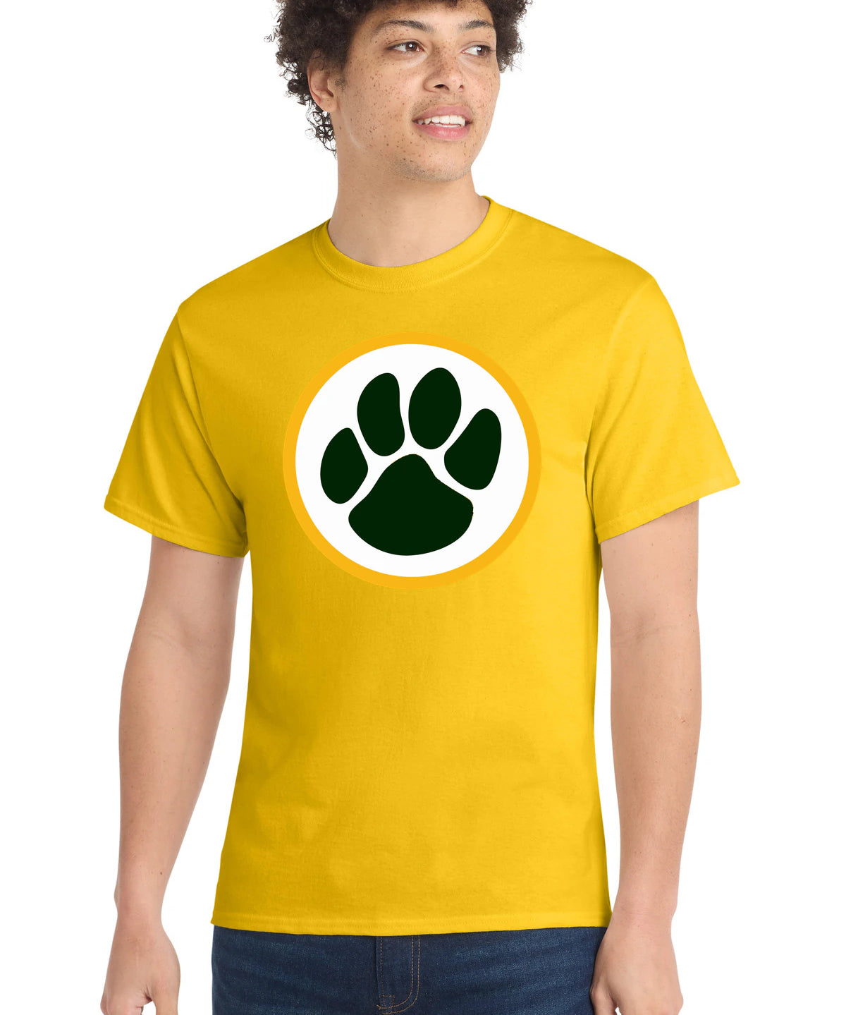 Ashwaubenon High School Football (Boys) - Lemon Yellow Port & Co Core Cotton Tee. PC54