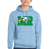 Maple River High School hockey_boys - Light Blue Port & Co Core Fleece Pullover Hooded Sweatshirt. PC78H