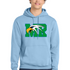 Maple River High School hockey_boys - Light Blue Port & Co Core Fleece Pullover Hooded Sweatshirt. PC78H