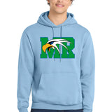 Maple River High School hockey_boys - Light Blue Port & Co Core Fleece Pullover Hooded Sweatshirt. PC78H