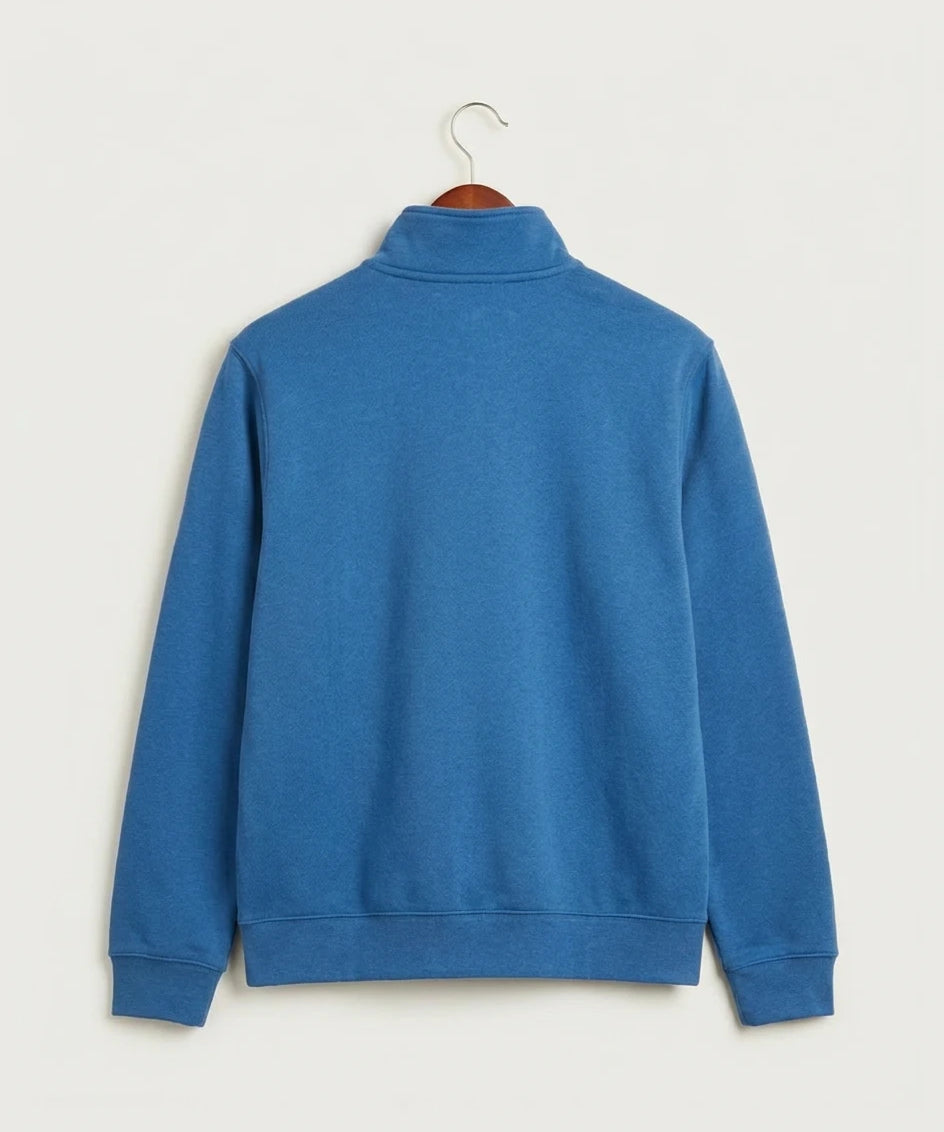 Eastview High School Volleyball (Girls) - Light Game Royal Heather Nike Club Fleece Sleeve Swoosh 1/2-Zip NKDX6718 (back)