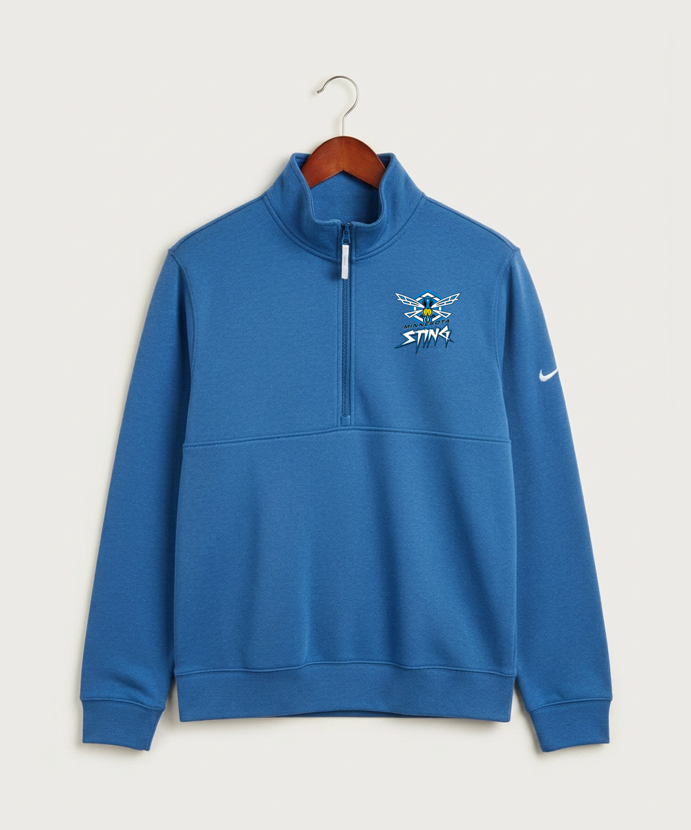 Minnesota Sting Athletics - Light Game Royal Heather Nike Club Fleece Sleeve Swoosh 1/2-Zip NKDX6718