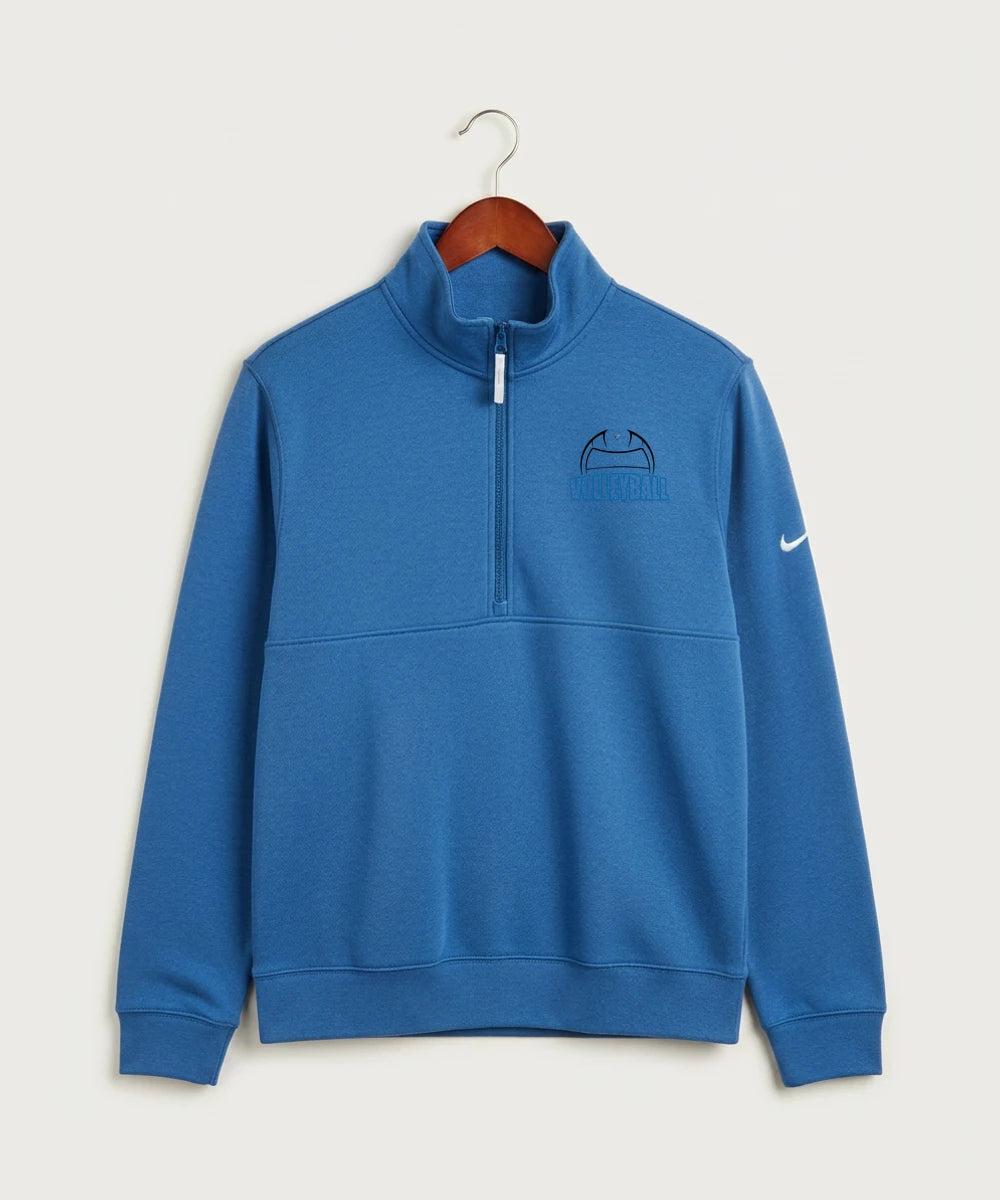 Eastview High School Volleyball (Girls) - Light Game Royal Heather Nike Club Fleece Sleeve Swoosh 1/2-Zip NKDX6718