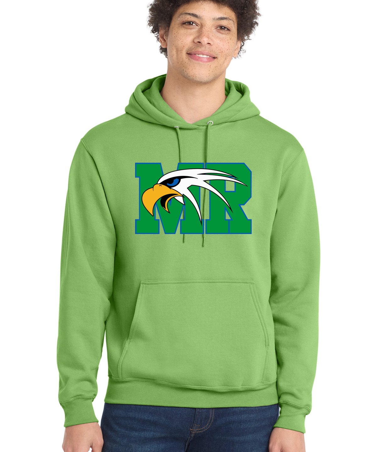 Maple River High School hockey_boys - Lime Port & Co Core Fleece Pullover Hooded Sweatshirt. PC78H