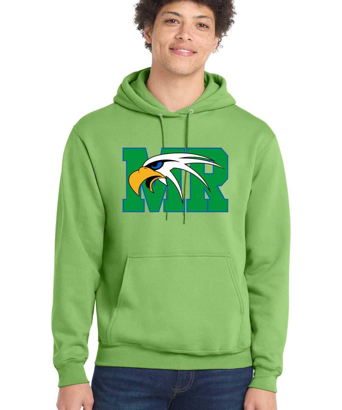 Maple River High School hockey_boys - Lime Port & Co Core Fleece Pullover Hooded Sweatshirt. PC78H