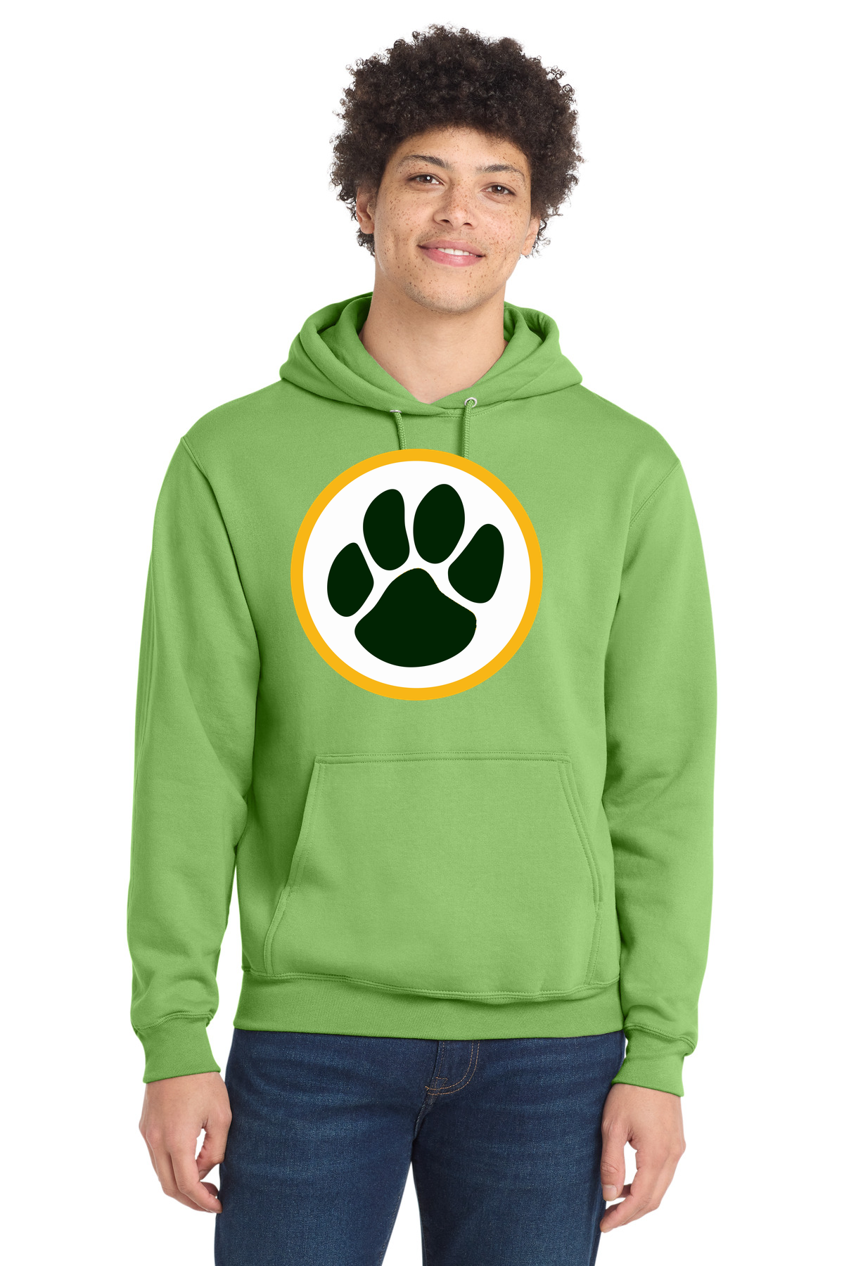 Ashwaubenon High School Football (Boys) - Lime Port & Co Core Fleece Pullover Hooded Sweatshirt. PC78H