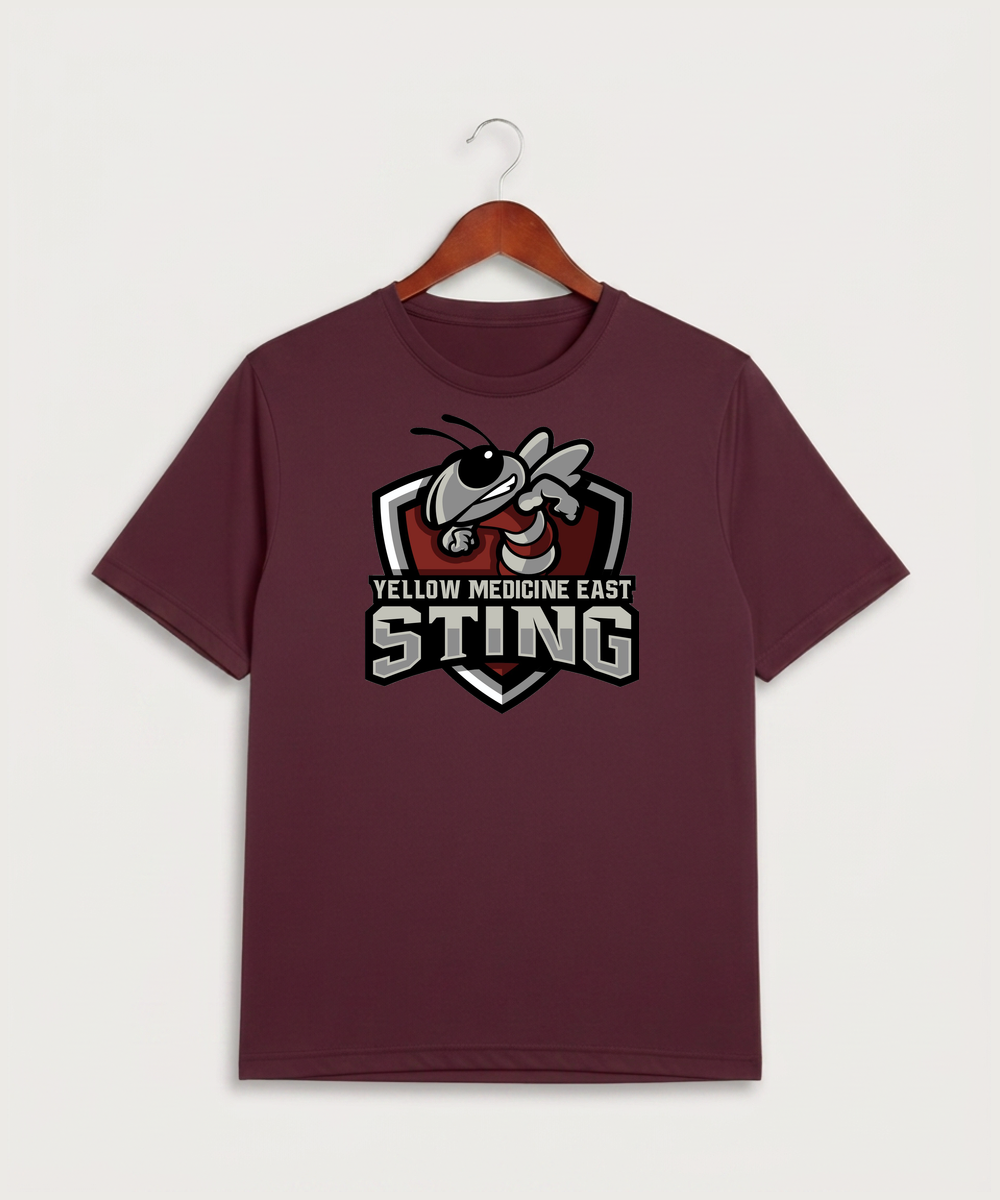 Yellow Medicine East High School Athletics - Maroon Sport-Tek PosiCharge Competitor Tee. ST350