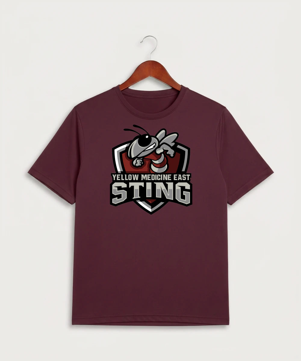 Yellow Medicine East High School Athletics - Maroon Sport-Tek PosiCharge Competitor Tee. ST350