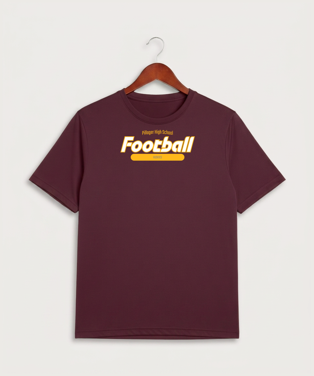 Pillager High School Football (Boys) - Maroon Sport-Tek PosiCharge Competitor Tee. ST350