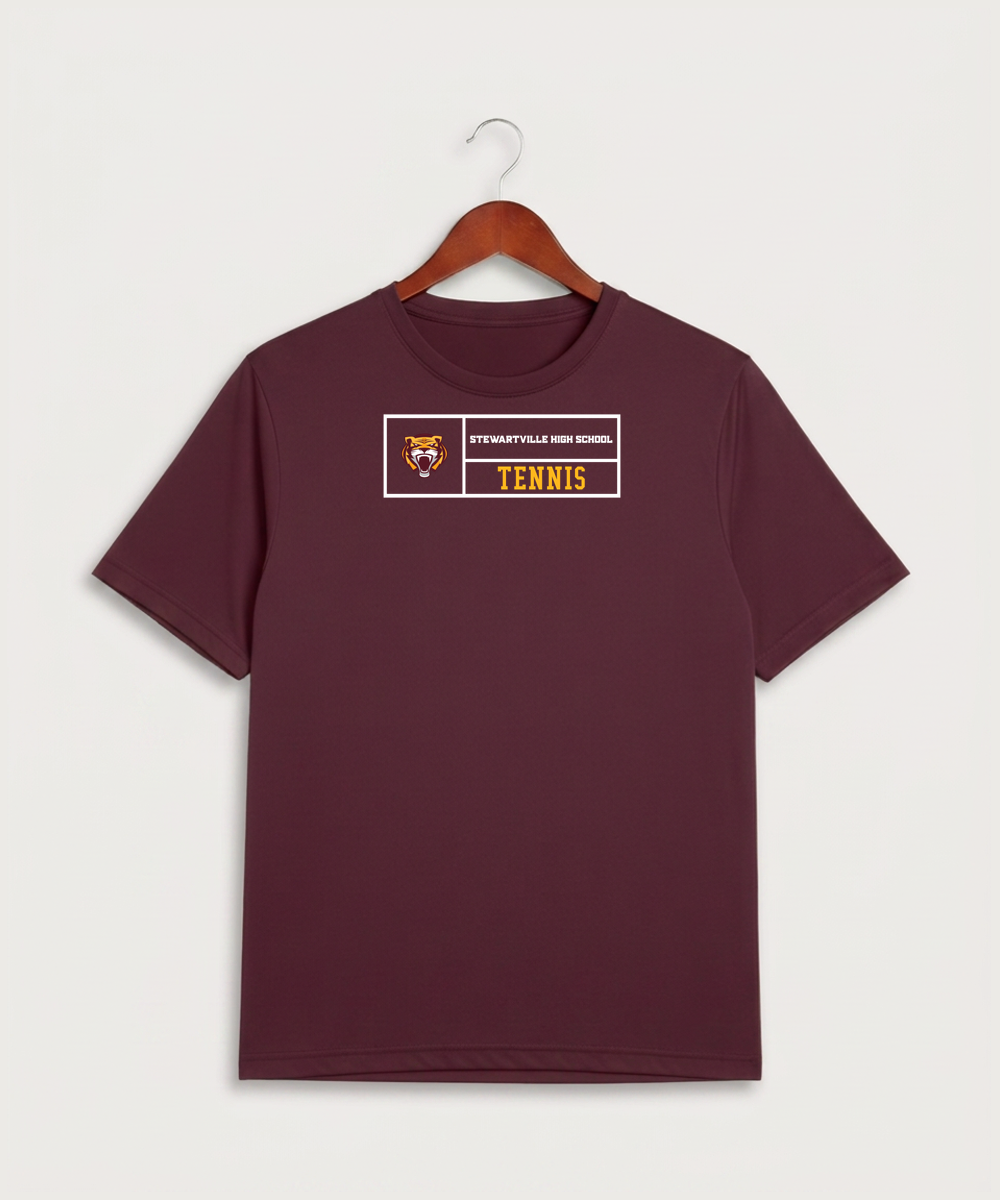 Stewartville High School Tennis (Coed) - Maroon Sport-Tek PosiCharge Competitor Tee. ST350