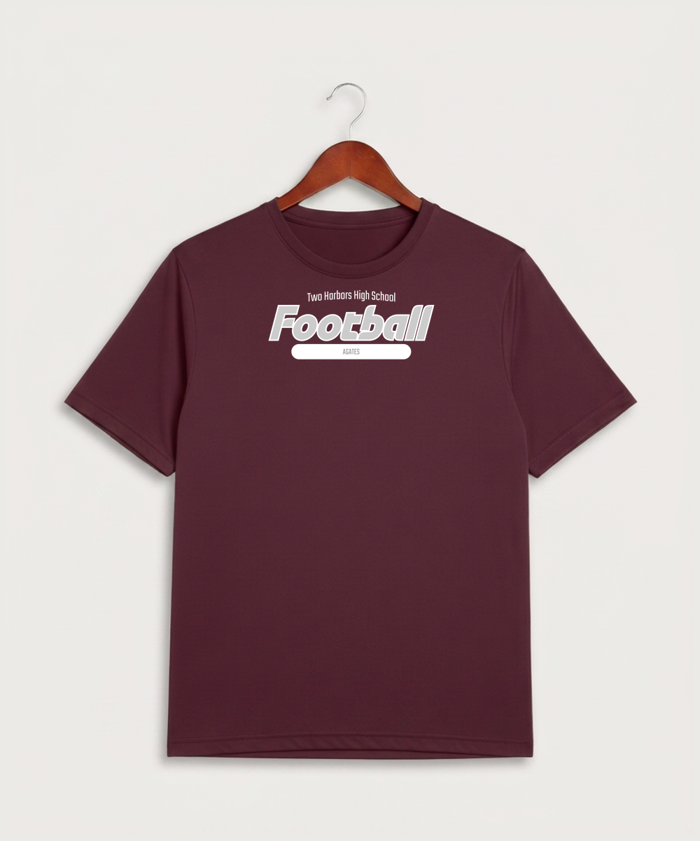 Two Harbors High School Football (Boys) - Maroon Sport-Tek PosiCharge Competitor Tee. ST350