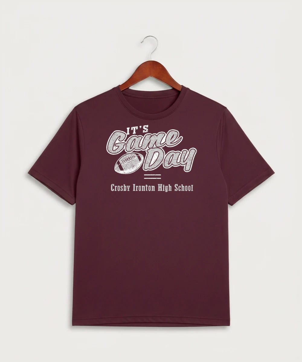 Crosby Ironton High School Football (Boys) - Maroon Sport-Tek PosiCharge Competitor Tee. ST350