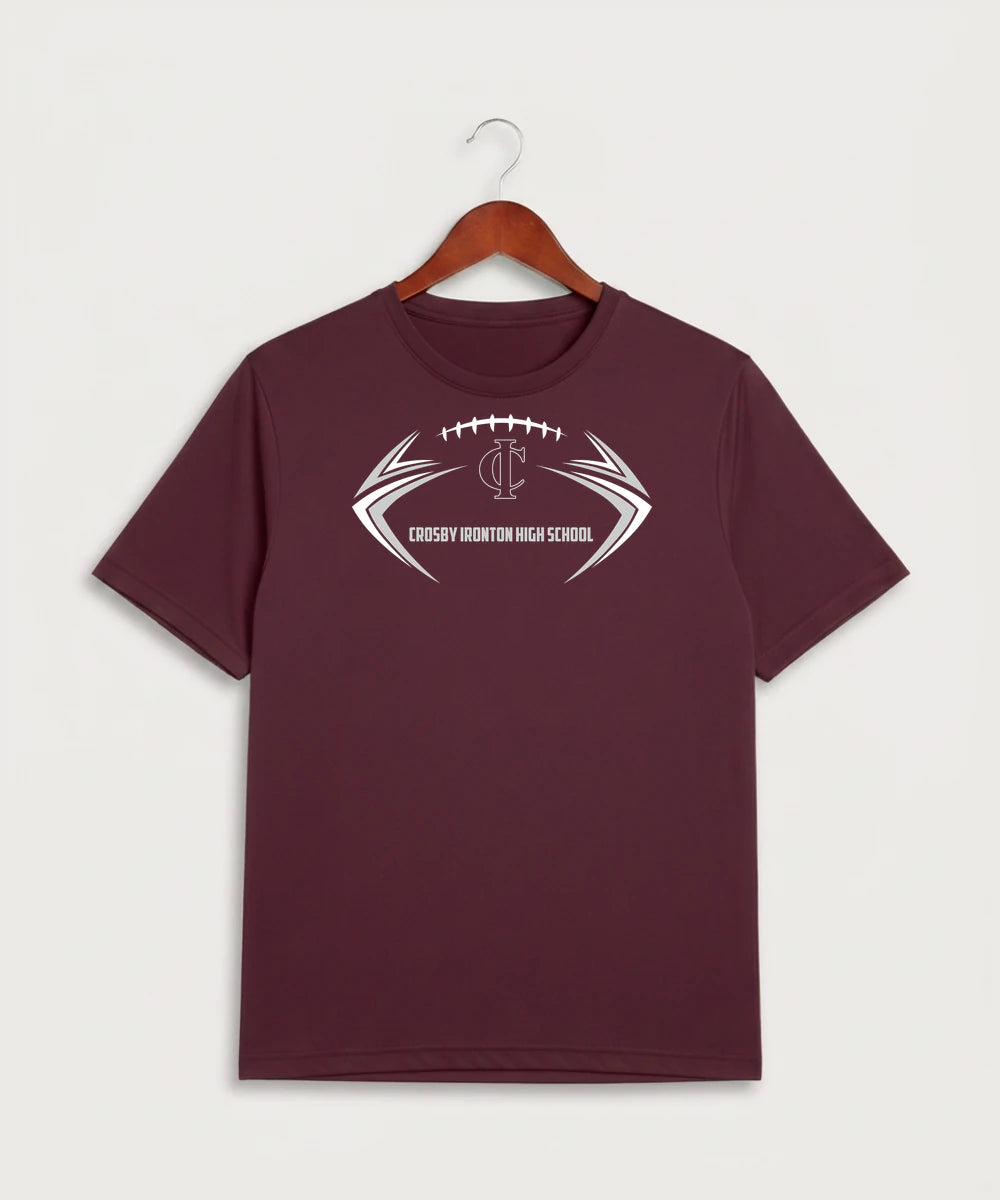 Crosby Ironton High School Football (Boys) - Maroon Sport-Tek PosiCharge Competitor Tee. ST350