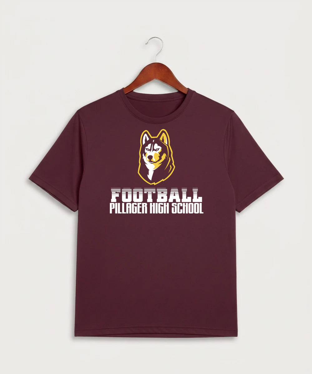 Pillager High School Football (Boys) - Maroon Sport-Tek PosiCharge Competitor Tee. ST350