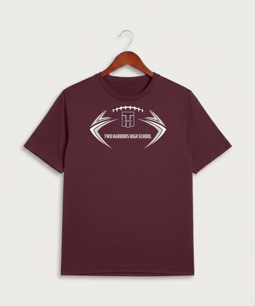 Two Harbors High School Football (Boys) - Maroon Sport-Tek PosiCharge Competitor Tee. ST350