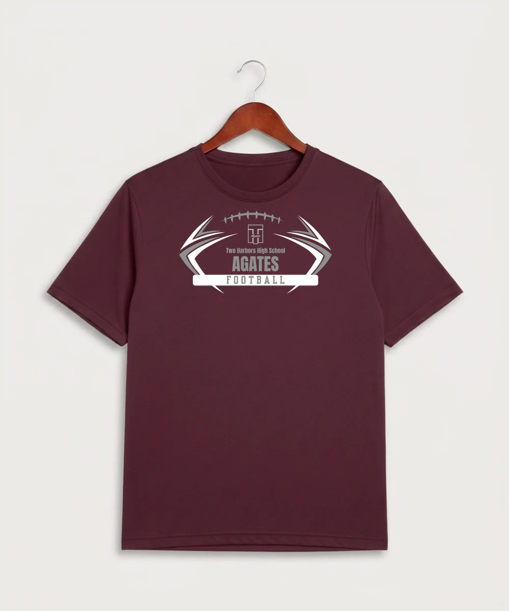 Two Harbors High School Football (Boys) - Maroon Sport-Tek PosiCharge Competitor Tee. ST350