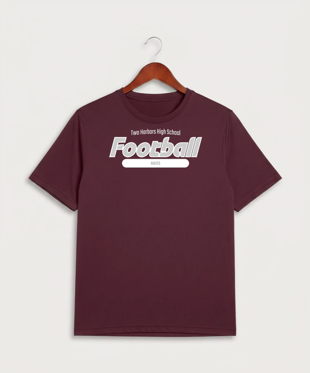 Two Harbors High School Football (Boys) - Maroon Sport-Tek PosiCharge Competitor Tee. ST350