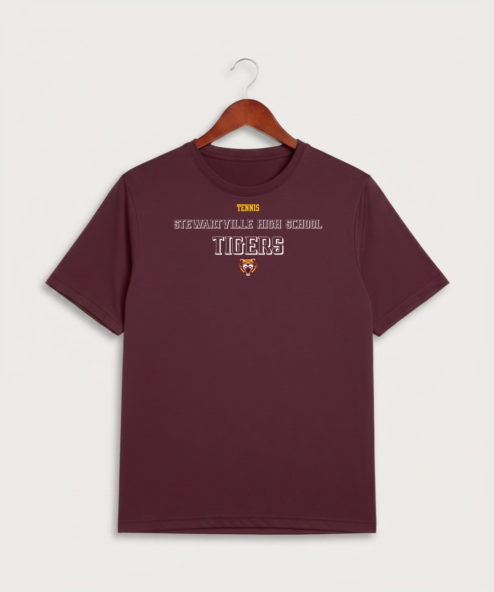 Stewartville High School Tennis (Coed) - Maroon Sport-Tek PosiCharge Competitor Tee. ST350