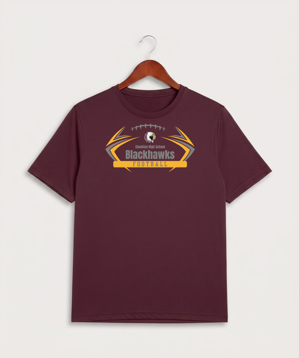 Stockton High School Football - Maroon Sport-Tek PosiCharge Competitor Tee. ST350
