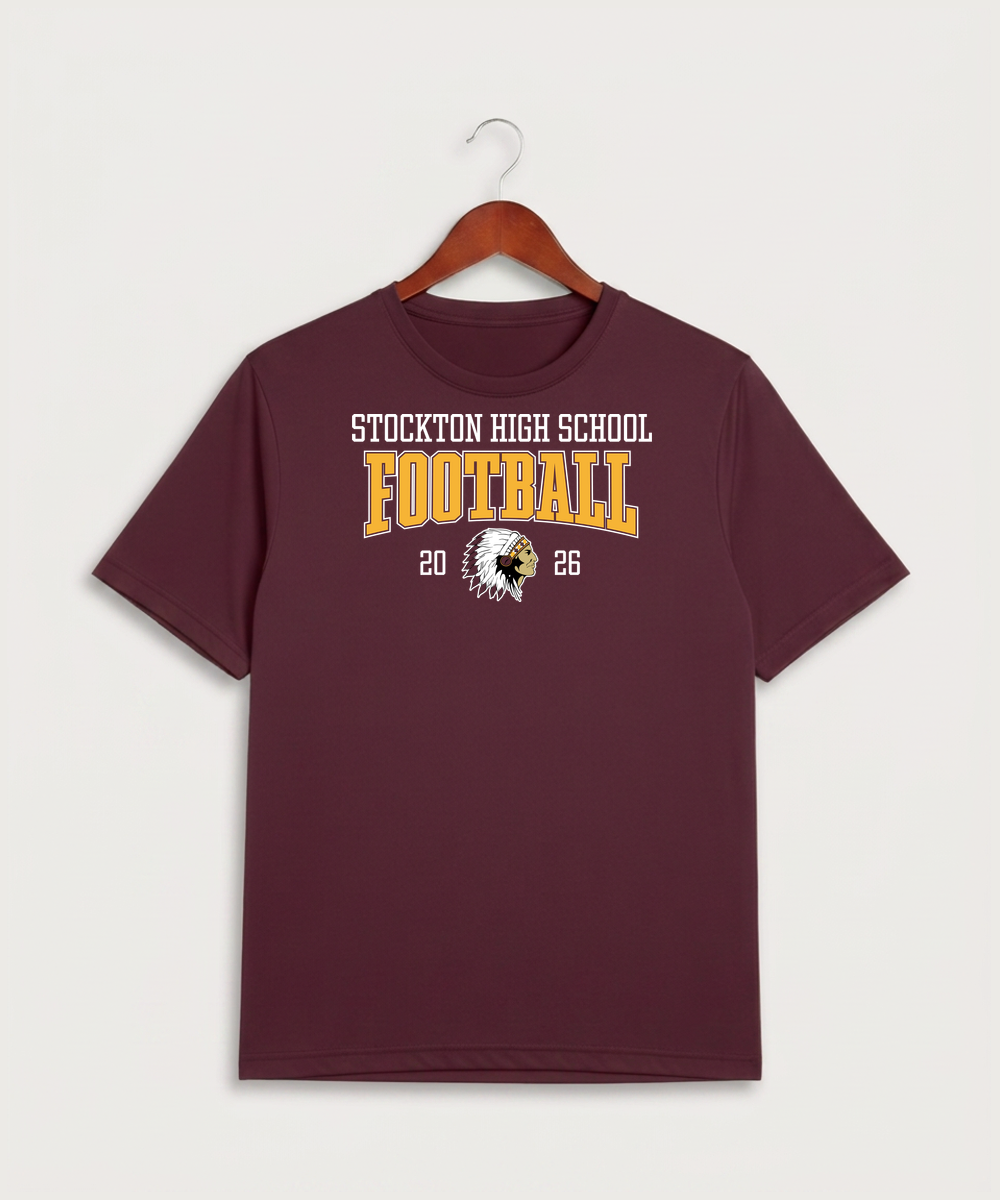 Stockton High School Football - Maroon Sport-Tek PosiCharge Competitor Tee. ST350