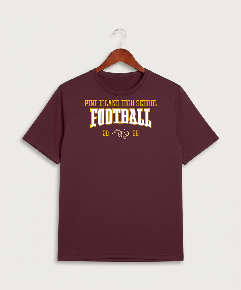 Pine Island High School Football (Boys) - Maroon Sport-Tek PosiCharge Competitor Tee. ST350