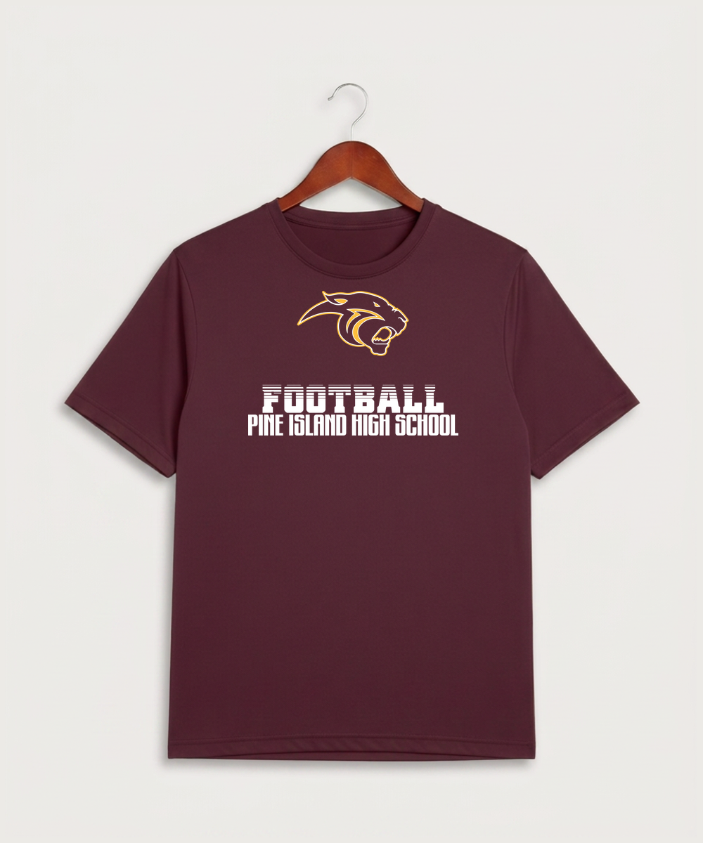 Pine Island High School Football (Boys) - Maroon Sport-Tek PosiCharge Competitor Tee. ST350