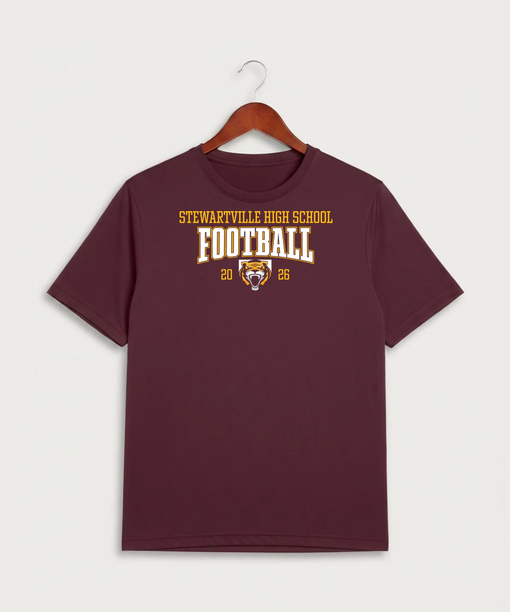 Stewartville High School Football (Boys) - Maroon Sport-Tek PosiCharge Competitor Tee. ST350