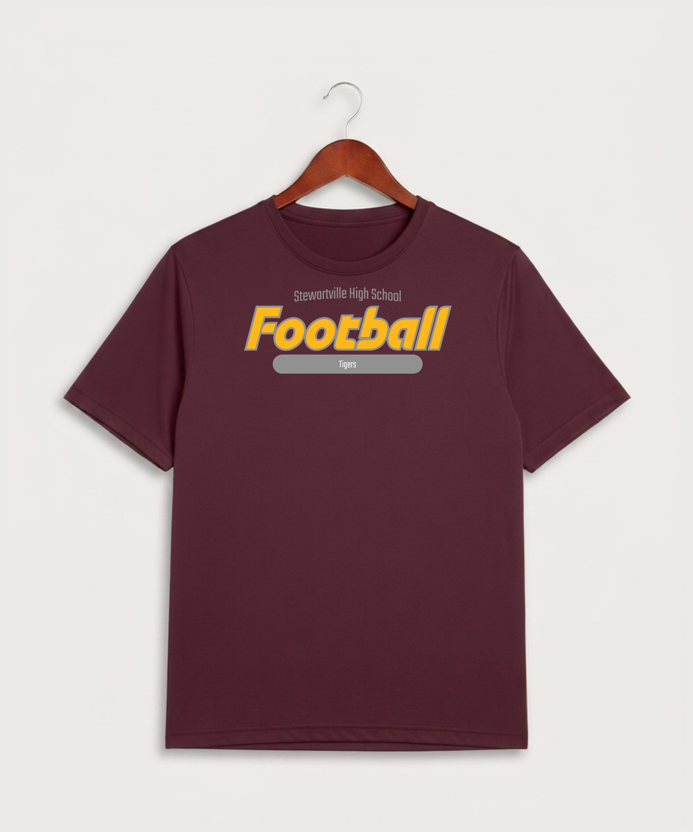 Stewartville High School Football (Boys) - Maroon Sport-Tek PosiCharge Competitor Tee. ST350