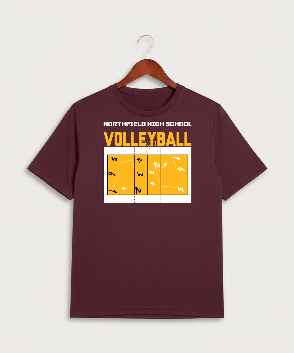 Northfield High School Volleyball (Girls) - Maroon Sport-Tek PosiCharge Competitor Tee. ST350