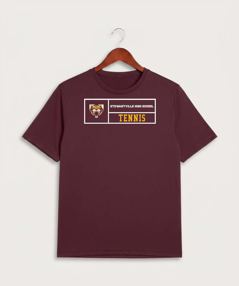Stewartville High School Tennis (Coed) - Maroon Sport-Tek PosiCharge Competitor Tee. ST350