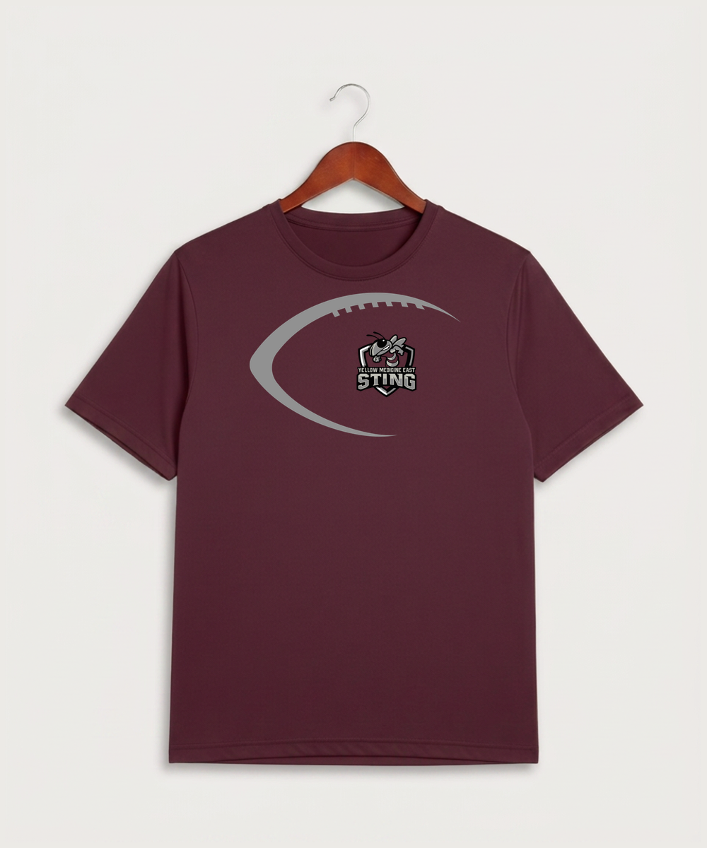 Yellow Medicine East High School Football (Boys) - Maroon Sport-Tek PosiCharge Competitor Tee. ST350