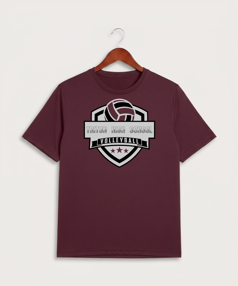 Triton High School Volleyball (Girls) - Maroon Sport-Tek PosiCharge Competitor Tee. ST350