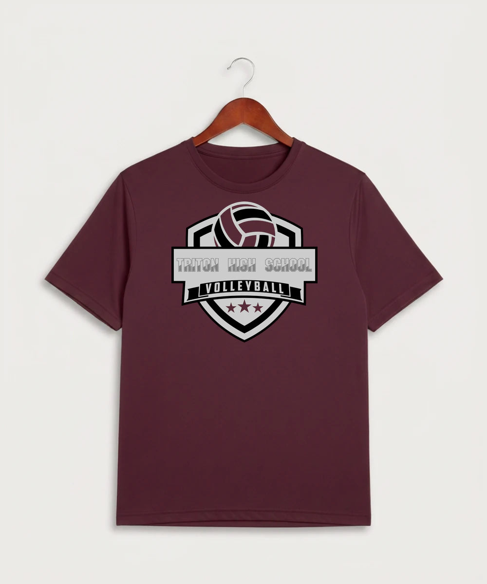 Triton High School Volleyball (Girls) - Maroon Sport-Tek PosiCharge Competitor Tee. ST350