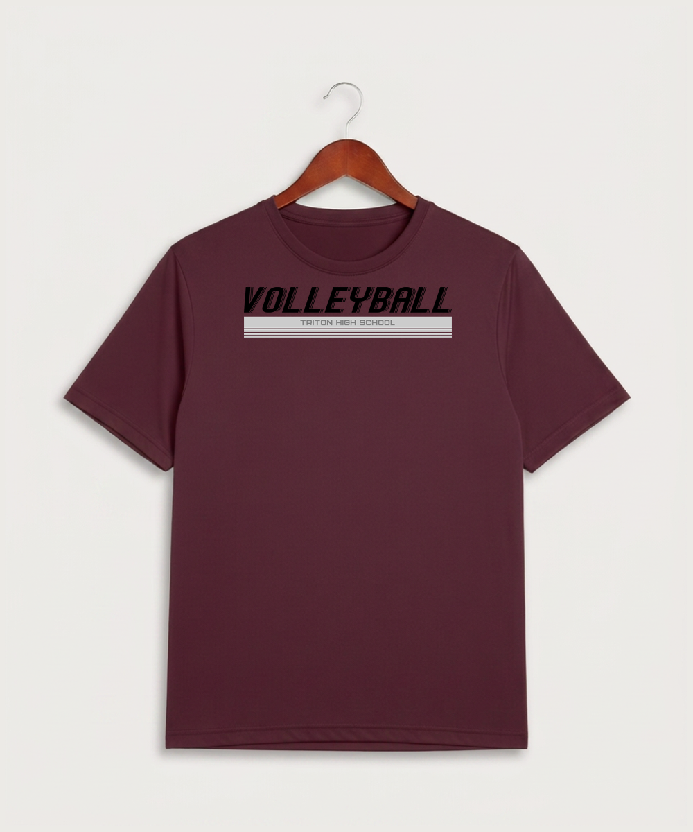 Triton High School Volleyball (Girls) - Maroon Sport-Tek PosiCharge Competitor Tee. ST350