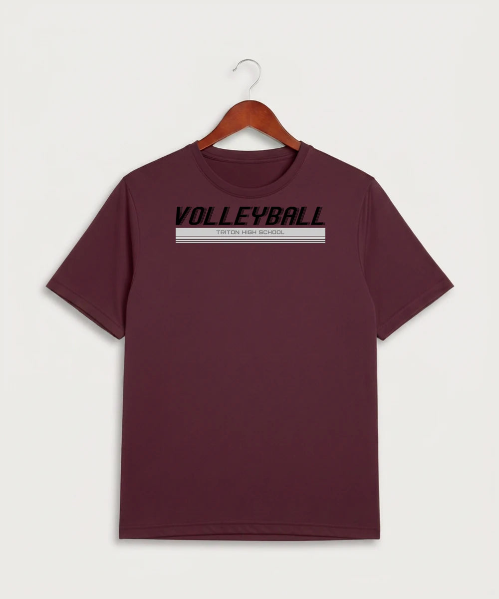 Triton High School Volleyball (Girls) - Maroon Sport-Tek PosiCharge Competitor Tee. ST350