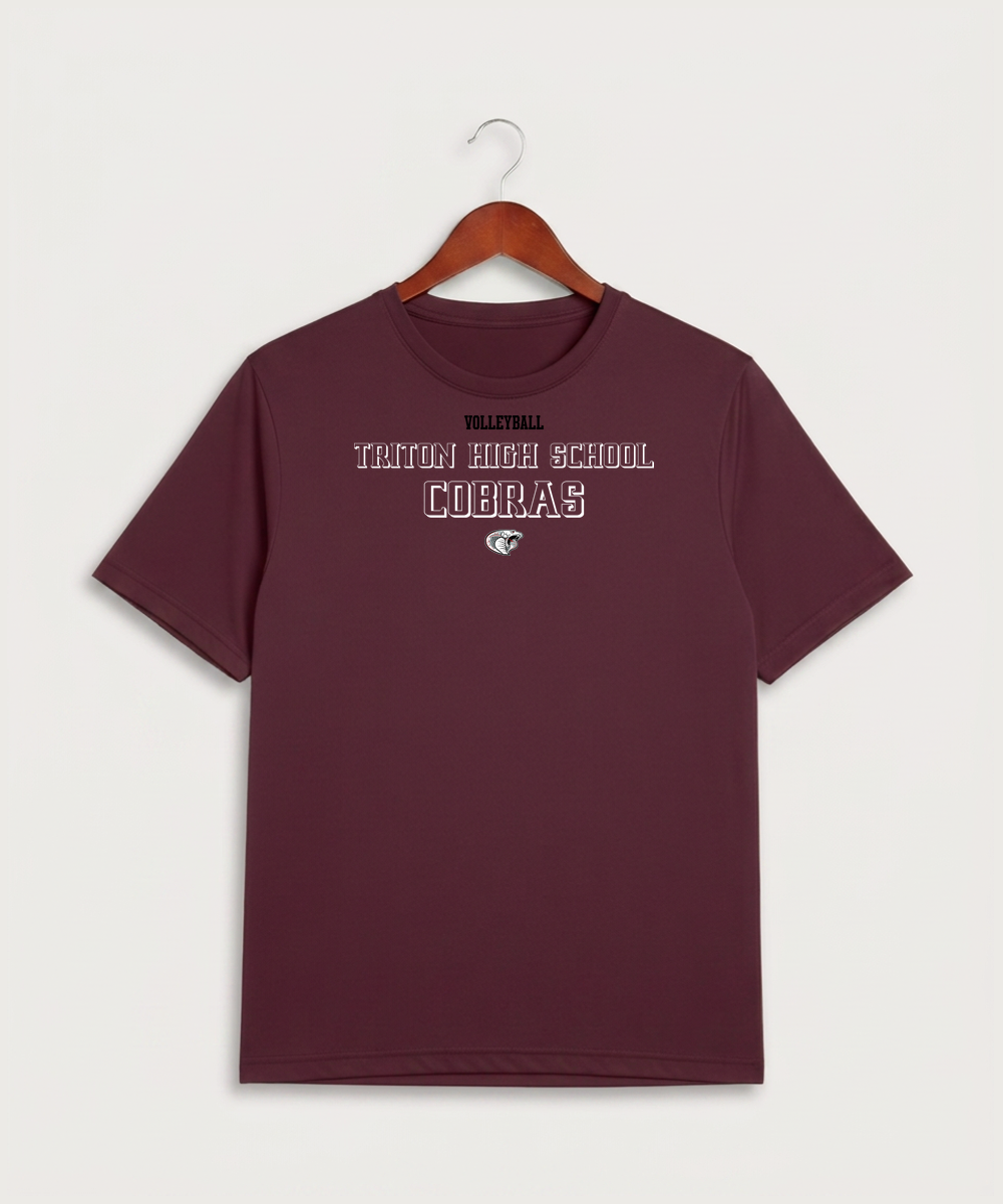 Triton High School Volleyball (Girls) - Maroon Sport-Tek PosiCharge Competitor Tee. ST350