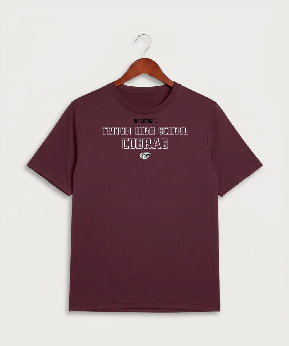 Triton High School Volleyball (Girls) - Maroon Sport-Tek PosiCharge Competitor Tee. ST350