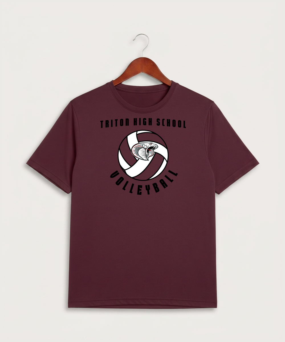 Triton High School Volleyball (Girls) - Maroon Sport-Tek PosiCharge Competitor Tee. ST350