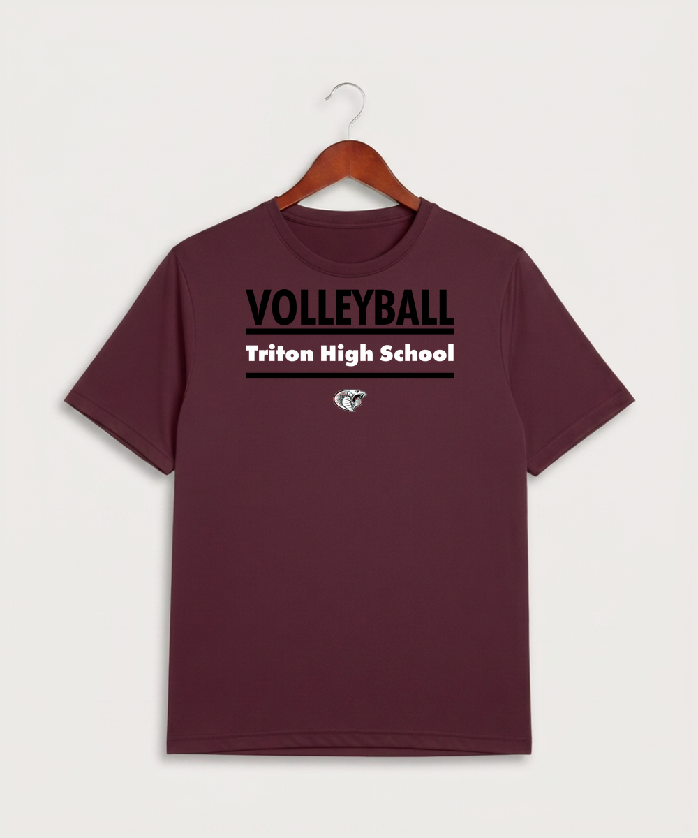 Triton High School Volleyball (Girls) - Maroon Sport-Tek PosiCharge Competitor Tee. ST350