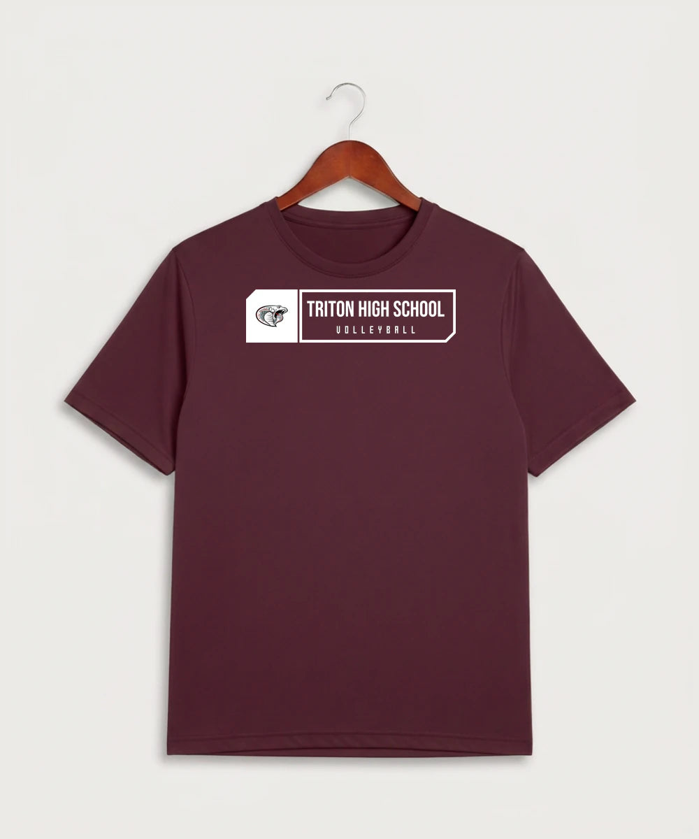 Triton High School Volleyball (Girls) - Maroon Sport-Tek PosiCharge Competitor Tee. ST350