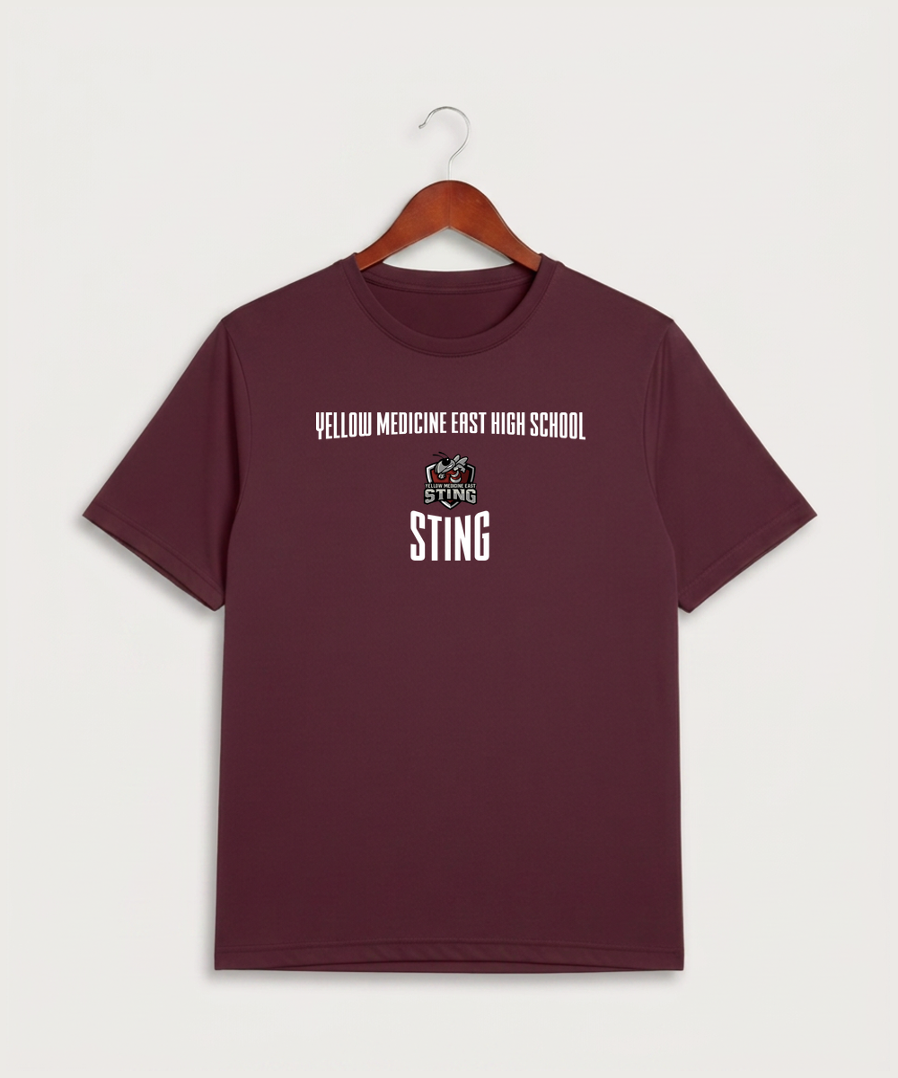 Yellow Medicine East High School Athletics - Maroon Sport-Tek PosiCharge Competitor Tee. ST350