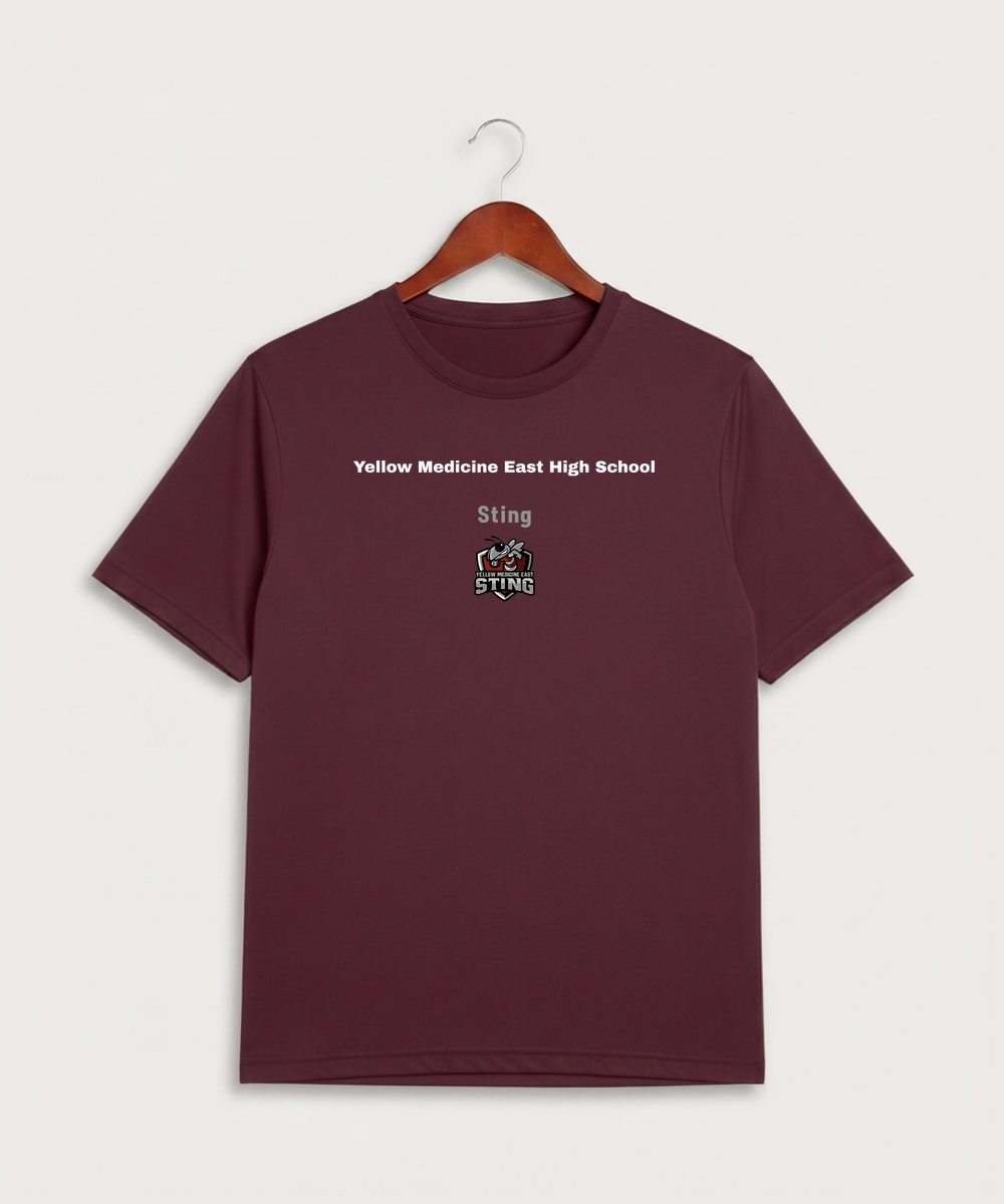 Yellow Medicine East High School Athletics - Maroon Sport-Tek PosiCharge Competitor Tee. ST350
