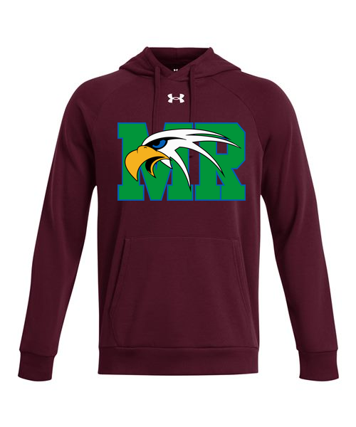 Maple River High School hockey_boys - Maroon/ White Men's Rival Fleece Hooded Sweatshirt
