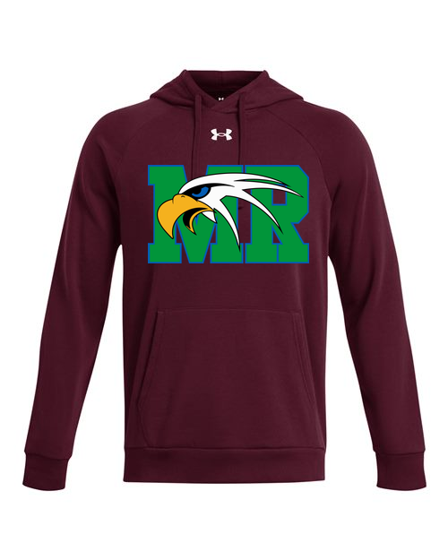 Maple River High School hockey_boys - Maroon/ White Men's Rival Fleece Hooded Sweatshirt