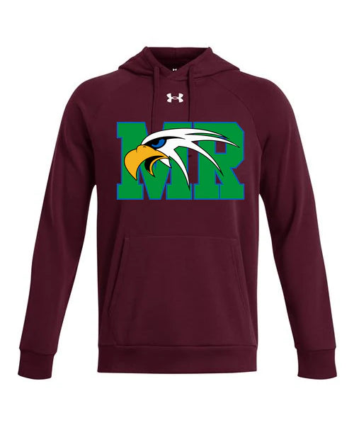 Maple River High School hockey_boys - Maroon/ White Men's Rival Fleece Hooded Sweatshirt