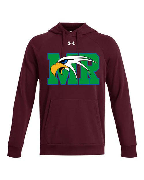 Maple River High School hockey_boys - Maroon/ White Men's Rival Fleece Hooded Sweatshirt