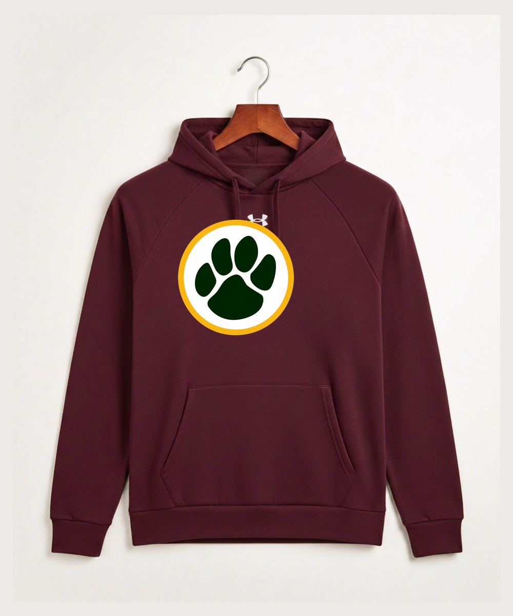 Ashwaubenon High School Football (Boys) - Maroon/ White Men's Rival Fleece Hooded Sweatshirt