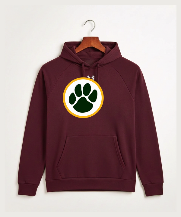 Ashwaubenon High School Football (Boys) - Maroon/ White Men's Rival Fleece Hooded Sweatshirt