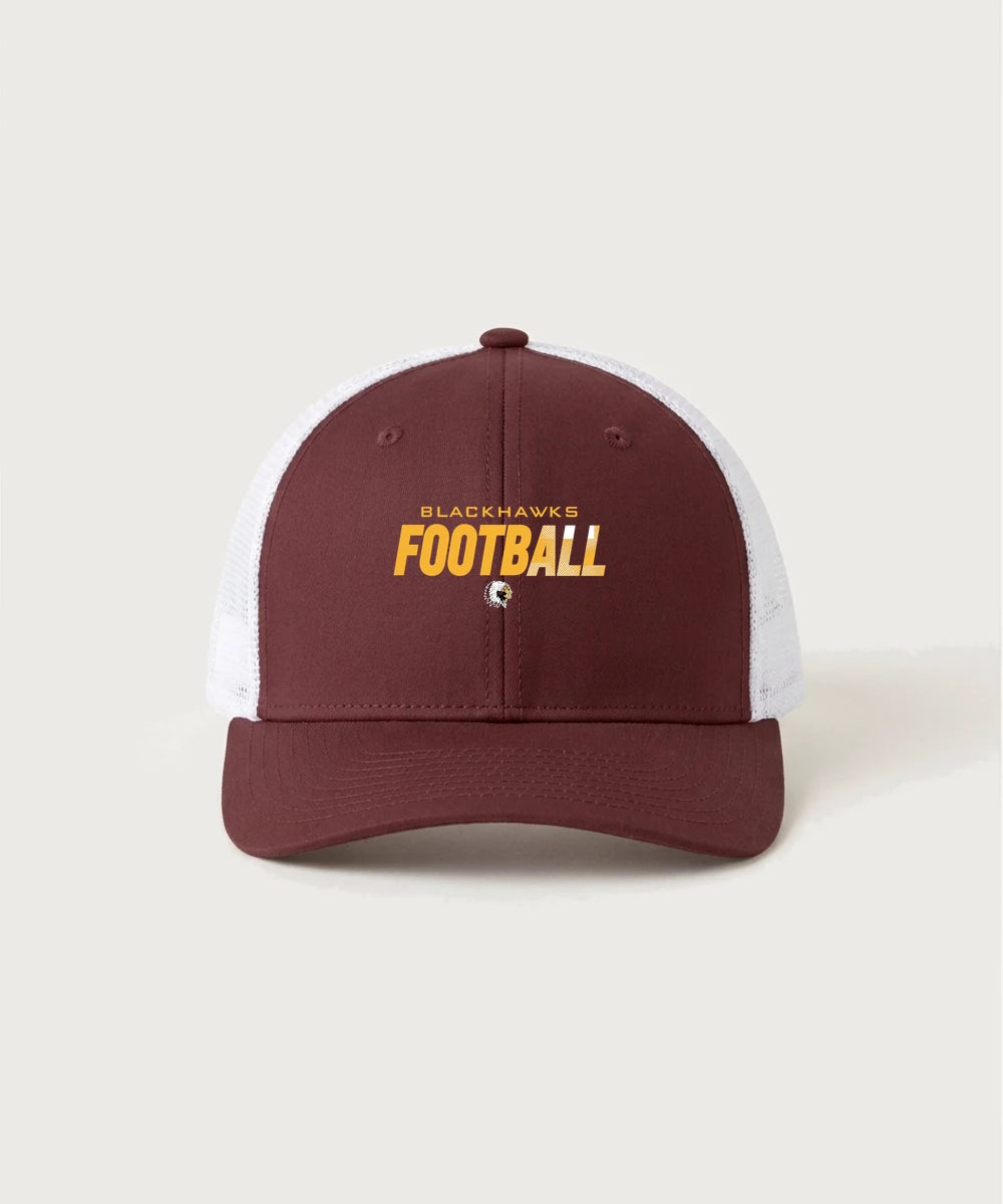 Stockton High School Football - Maroon/ White Sport-Tek Club Trucker Cap STC46