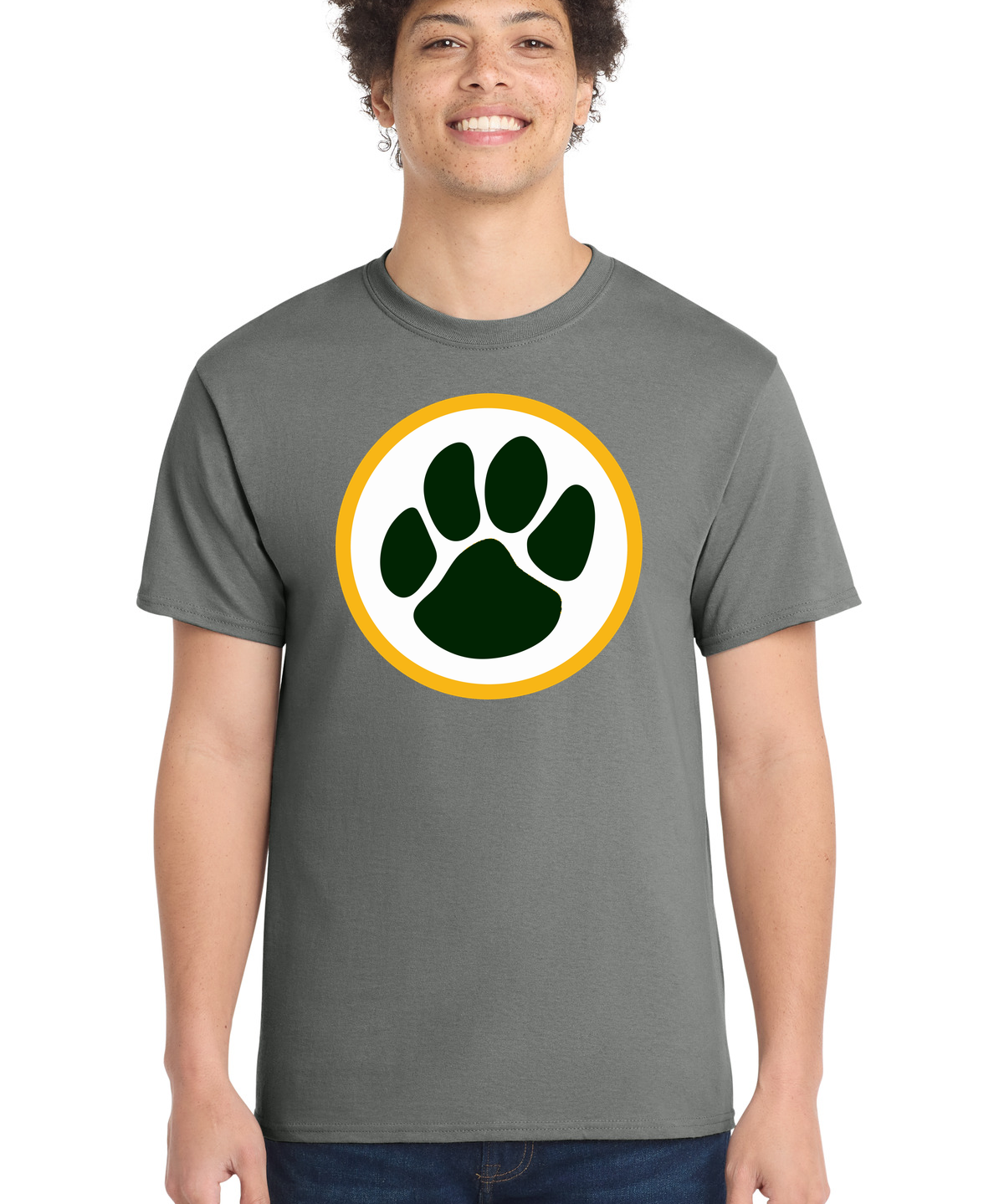 Ashwaubenon High School Football (Boys) - Medium Grey Port & Co Core Cotton Tee. PC54